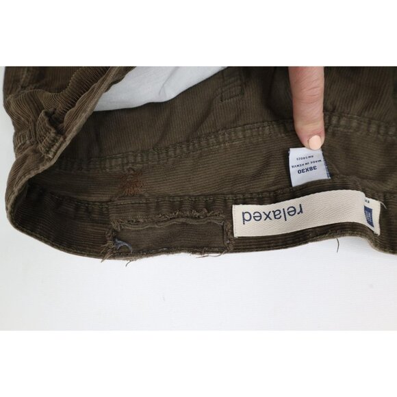 Vtg Y2K 2004 Gap Mens 38x30 Sun Faded Relaxed Button Fly Wide Leg Corduroy Pants - Picture 9 of 16